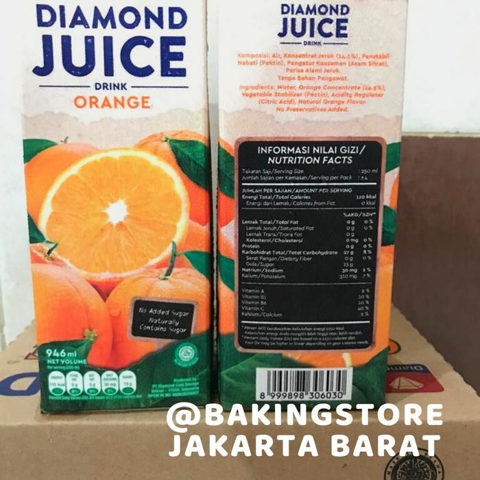 

JUICE ORANGE UNSWEET DIAMOND 946 ML - JUS ORANGE