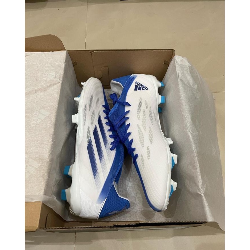 Sepatu Sepakbola Adidas X Speedflow .3 FG White Blue BNIB