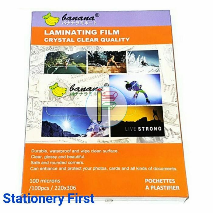 

Plastik Laminating A4 Banana 100 Micron Per Pack Isi 100Pcs
