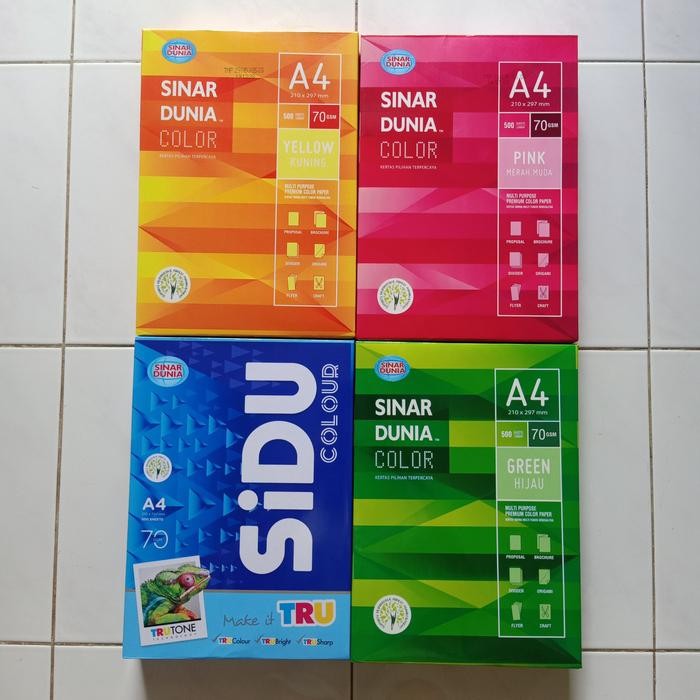

Kertas Hvs Warna A4 70 Gr Sidu / Rim