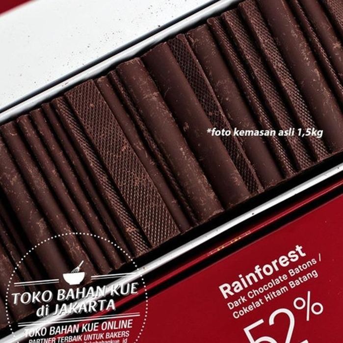 

Neww Tulip Embassy Chocolate - Rainforest Repack 500gr Repack Dark Chocolate Batons 52% Terlaris