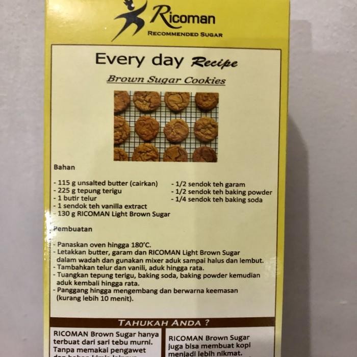 

(Allthebest) 500 GR Light Brown Sugar Ricoman / Brown Sugar / Ricoman