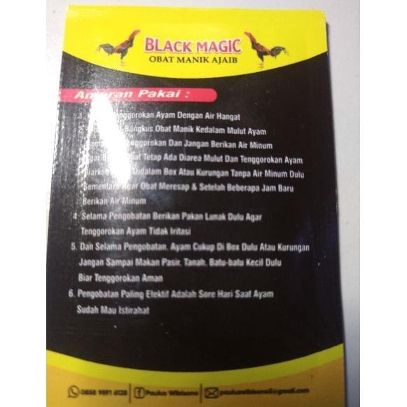Black Magic Obat Manikan Goham Ngorok Akut Ayam Bangkok