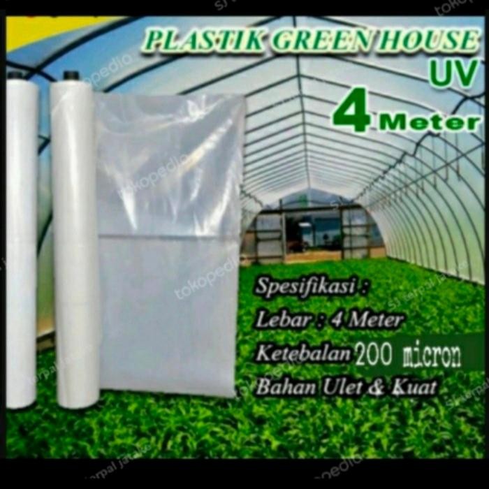 

plastik uv lebar 4 meter x panjang 15 meter 200 micron