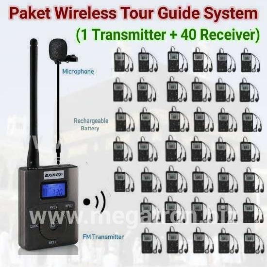 Paket Wireless Audio Tour Guide System 40 Receiver - Haji Umroh