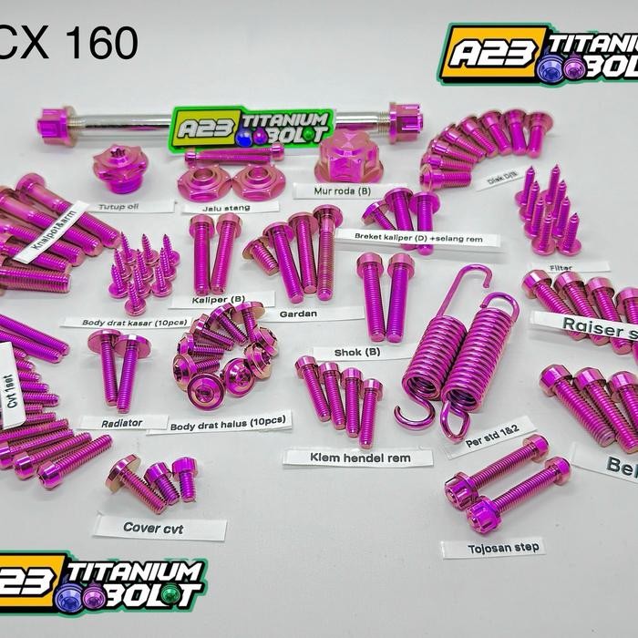 Paket baut titanium ALL PCX