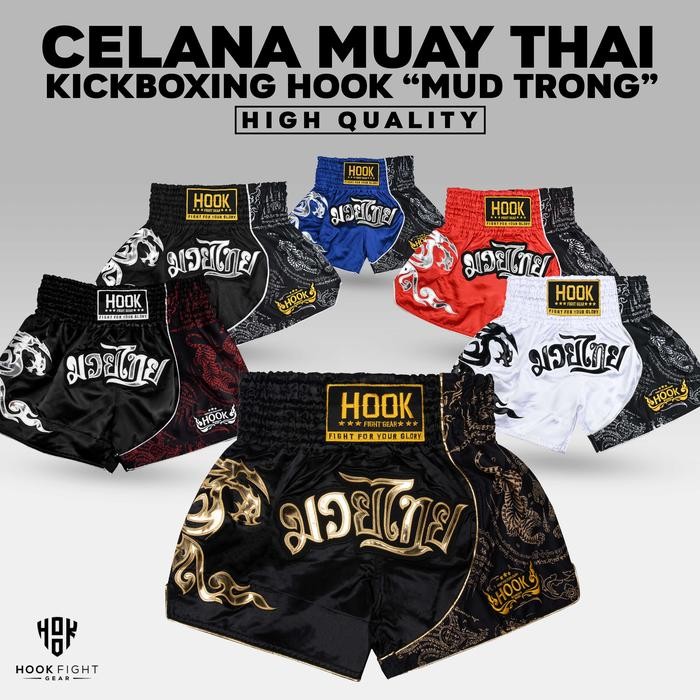 Celana Muay Thai Hook, Celana Pendek Muay Thai Hook, Muay Thai Shorts