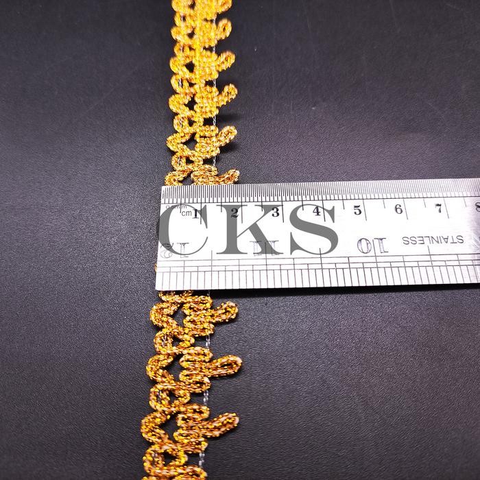 XZTM Renda Kur Mahkota / Renda Kembang Emas / Perak