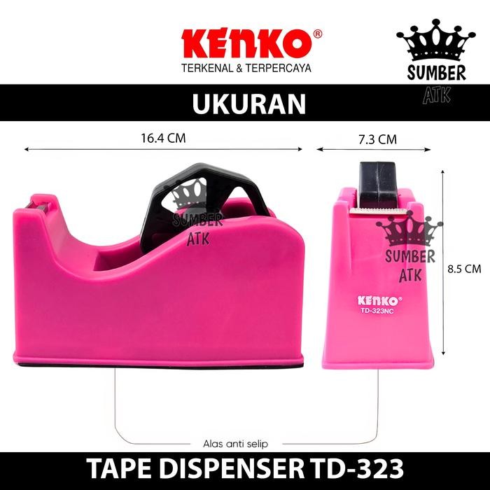 

ID TAPE DISPENSER KENKO TD-323 TD-323NC TD-323PC / TAPE CUTTER / ALAT PEMOTONG LAKBAN