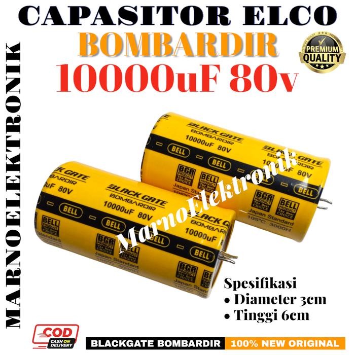 CAPASITOR ELCO BOMBARDIR BELL 10000UF 80V KAPASITOR 10000 UF 80 V ORI