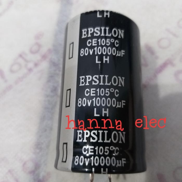 CAPASITOR KAPASITOR ELCO 10000UF 80V EPSILON ORIGINAL