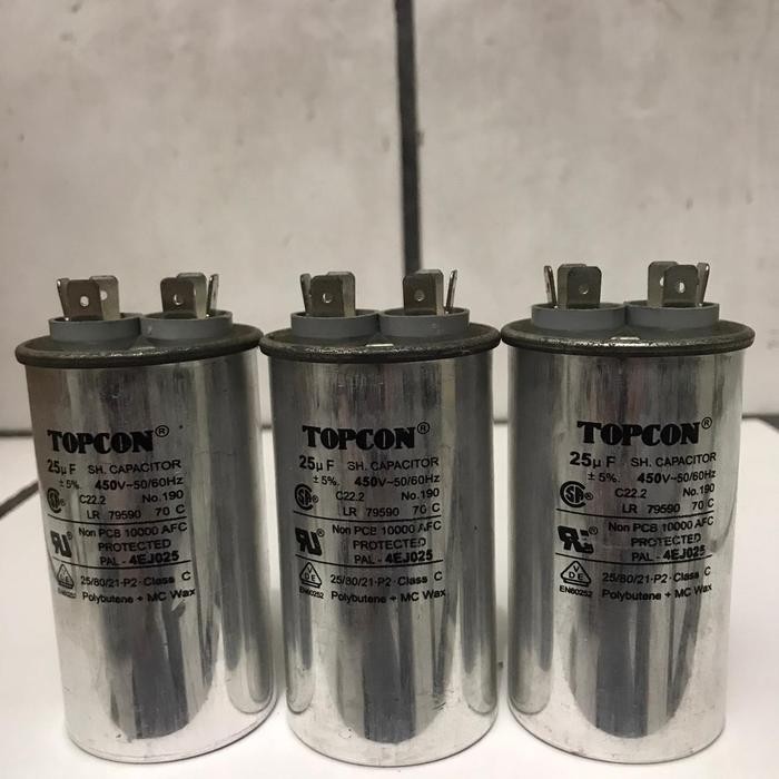 KAPASITOR CAPACITOR TOPCON RUNNING 25UF 25 UF MICRO 450V 450 VOLT