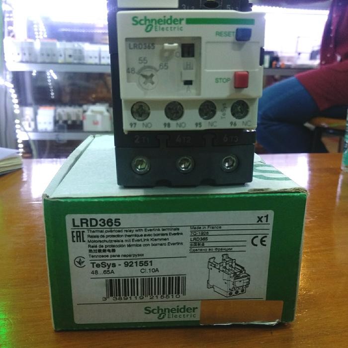 THERMAL OVERLOAD RELAY SCHNEIDER LRD365 LRD 365