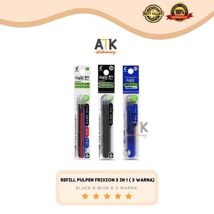 

New Refill isi Pulpen Frixion 3 in 1 ( pulpen 3 warna) atk