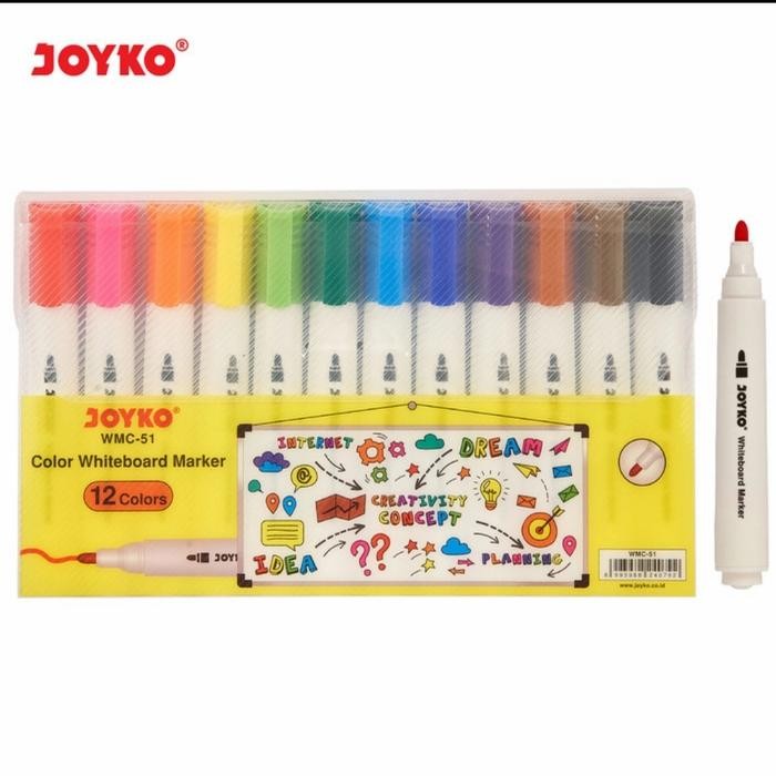

New Color Whiteboard Marker Spidol Warna Papan Tulis Joyko WMC-51