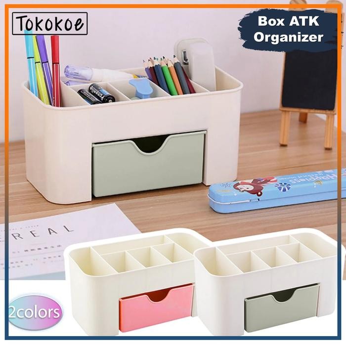 

New Box Tempat ATK Laci Meja Kerja - Kotak Rak Penyimpanan Alat Serbaguna