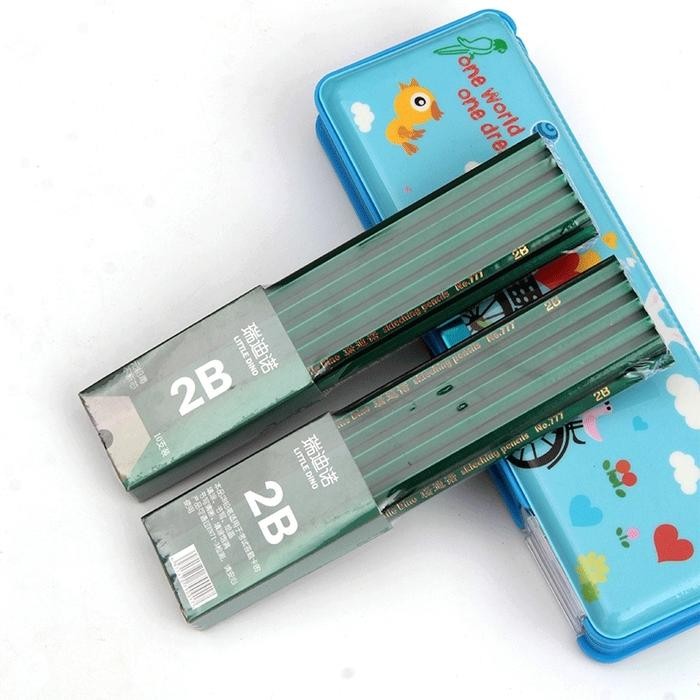 

New FIVEVOO Pensil 2B HB Pensil Tulis Sekolah / Pensil Ujian / Pensil Sketsa Computer Stationery