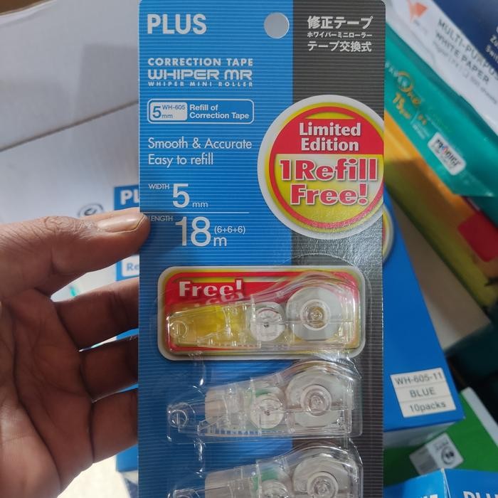 

New Promo!!! Reffil Correction tape Plus WH-605-11 isi 3 pcs