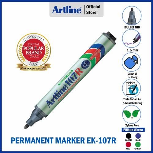 

New SPIDOL ARTLINE PERMANENT REFILLABLE CLIP MARKER EK-107R