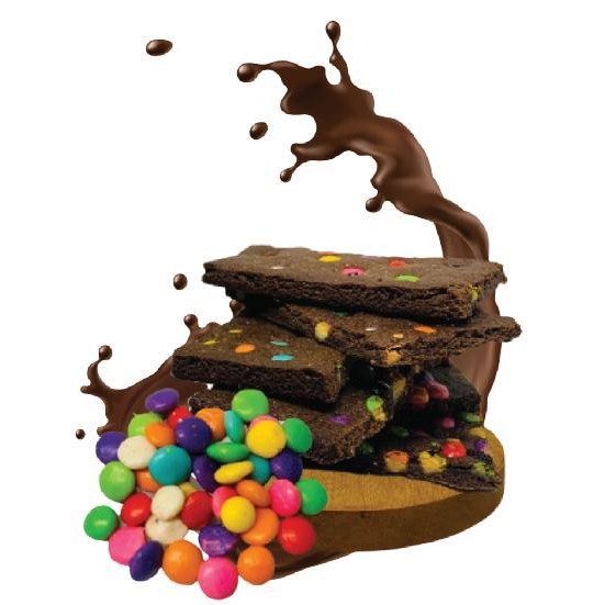 

Neww Brownies Cracker Rainbow Chips Brownies Crispy Kering & Crunchy Premium Cokelat Cemilan