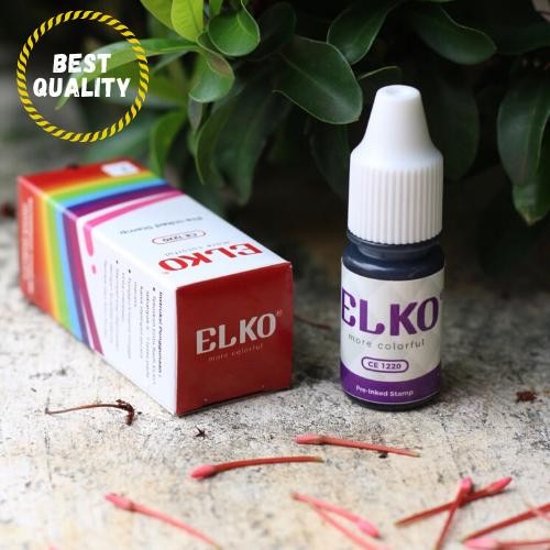

New Tinta Stempel Flash Waterproof ELKO Violet 7 ML Untuk Kertas
