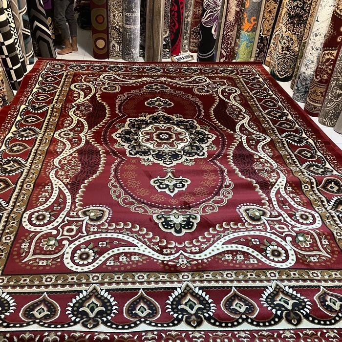 SHIRAZ 300cm x 400cm Karpet Permadani Jumbo Motif Turki Klasik Tebal & Lembut - Dekorasi