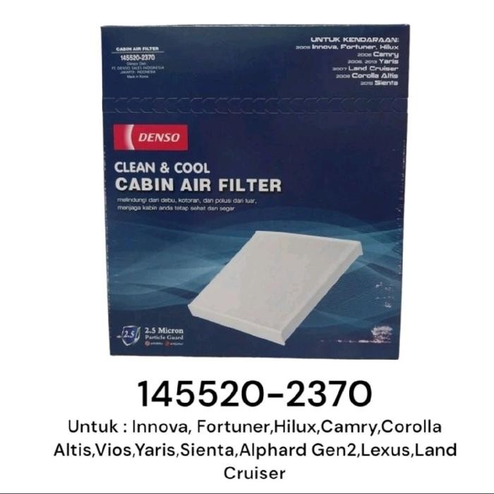 ID'' FILTER AC MOBIL FILTER CABIN AC TOYOTA INNOVA FORTUNER LAMA YARIS BAKPAO YARIS LELE COROLLA