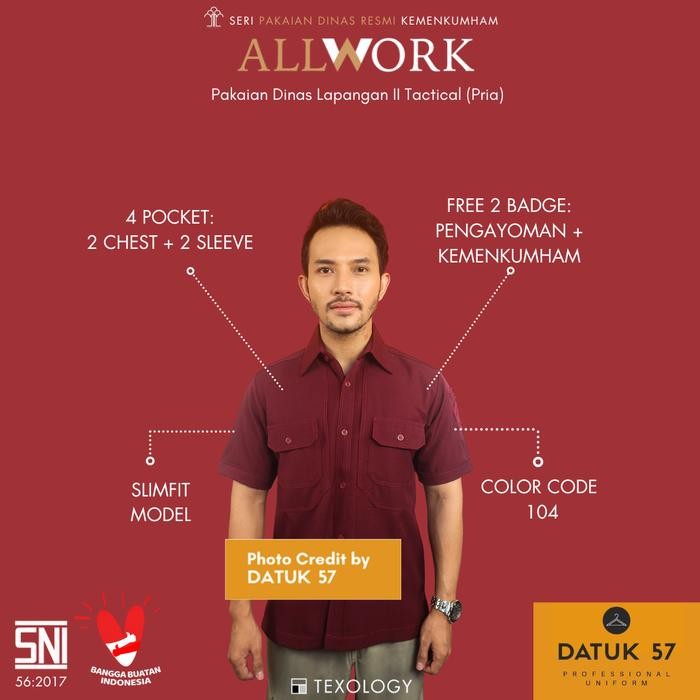 TERBARU Seragam Kemeja PDL Lapas PDL Imigrasi Kemenkumham Khusus Pria