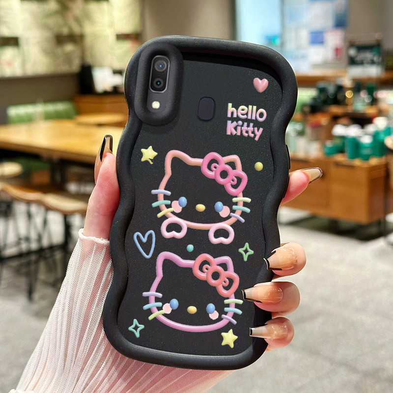 Casing Untuk Samsung A20 A30 M10s Case Casing Anak kucing berwarna-warni Softcase Cesing Pelindung S
