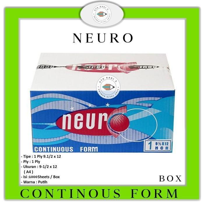 

SALE NEURO - Continous Form K 1 Ply 91/2 x 12 - A4 - NCR