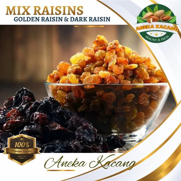 

Baru Mix Raisin 250 gram - Dark & Golden Raisin USA