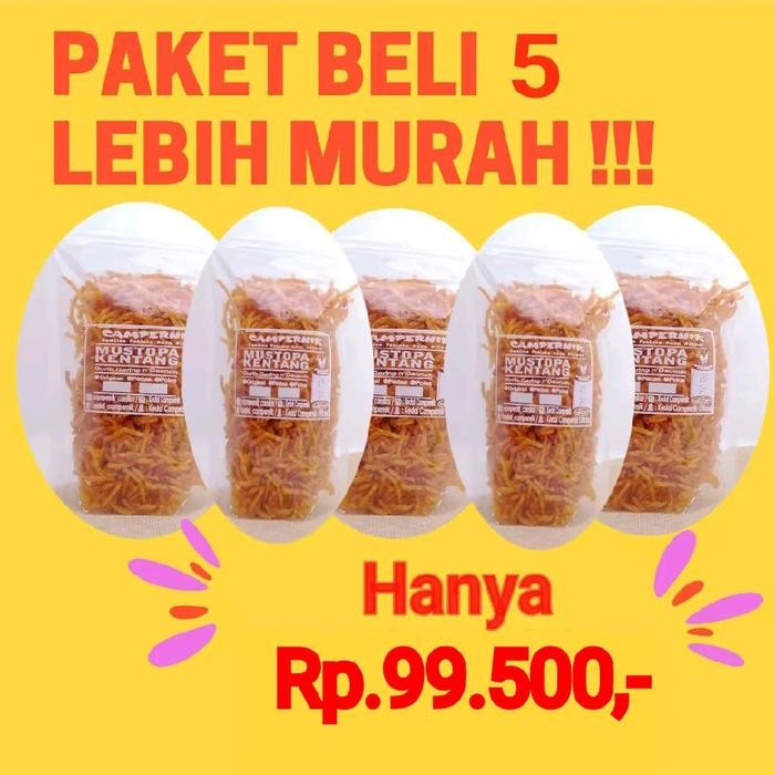 

Baru Paket 5 Kentang Mustofa Campernik 100gr Halal