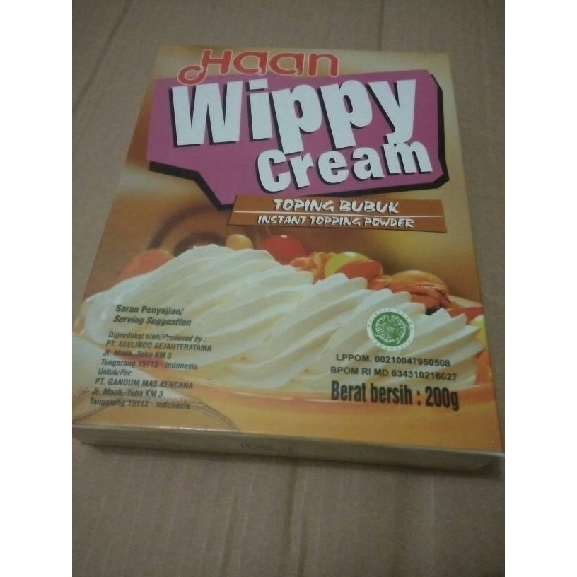 

Baru Topping Bubuk + Haan Wippy Cream 200gr + Instant Topping Powder Murah