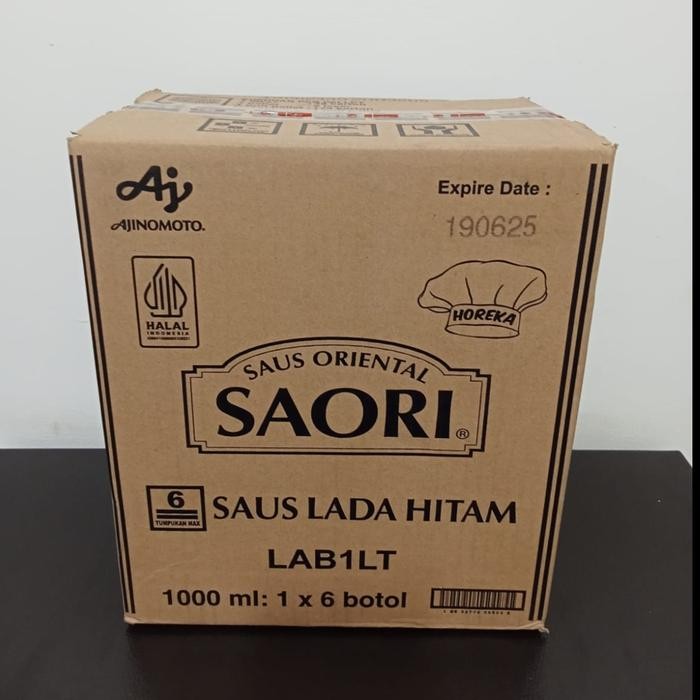 

SAORI Saus Lada hitam Oriental Blackpepper Botol 1 Liter / Karton 1000ml ( 1 x 6 botol )