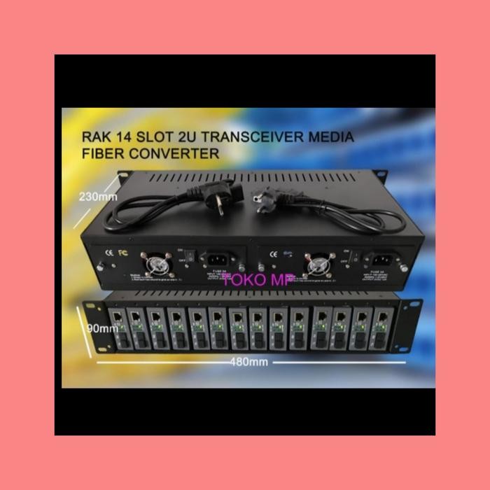 Rack HTB 14 Slot / Rack 14 Slot 2U Transciever Media Fiber Converter