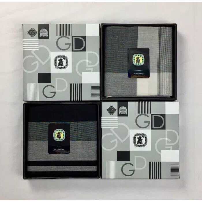 Sarung Gajah Duduk Motif Hitam/Putih (Black &White)