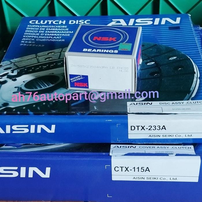 KAMPAS KOPLING SET FORTUNER DIESEL 2KD/ HIACE COMMUTER.AISIN ORIGINAL