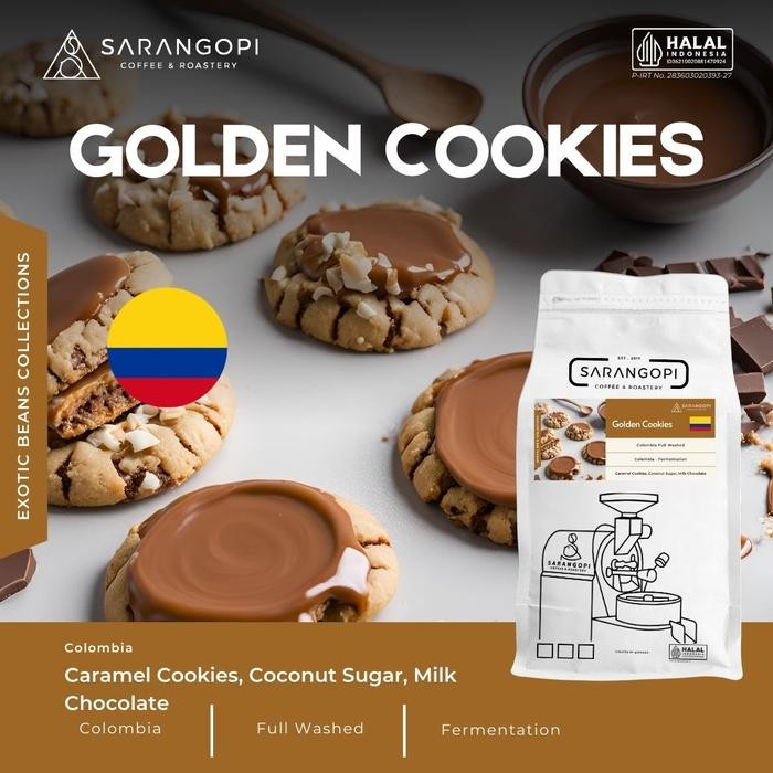 

Golden Cookies Kopi Arabika - Sarangopi Roastery Speciality Beans V60 Coffee-100%Arabica