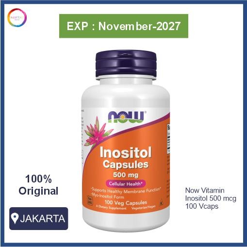 NOW Inositol 500 mg 100 Veg Capsules