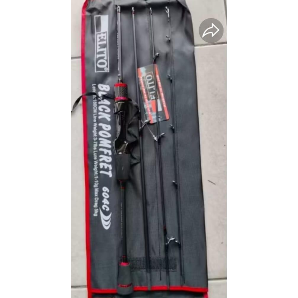 Rod Bc / Baitcasting Elito Ul Black Pomfret Travel Rod