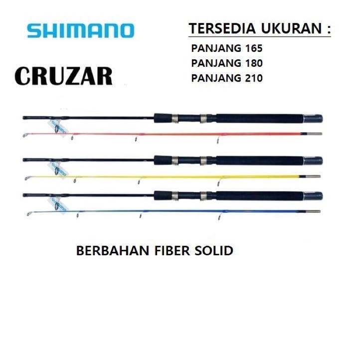 Joran Pancing Fiber Solid Shimano Cruzar Bx-Sg 165Cm Dan 180Cm