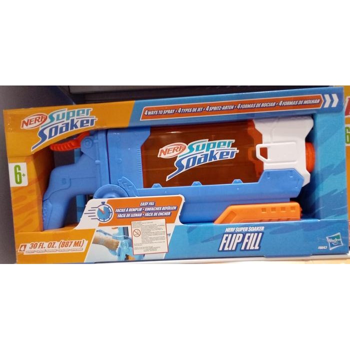 Sale: Nerft Super Soaker Flip Fill 4 Ways To Spray 6+ Hasbro Original