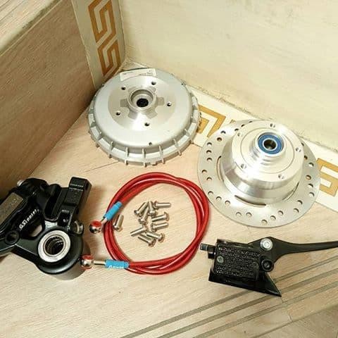 Adaptor cakram set ring 12 depan belakang untuk vespa classic by GS