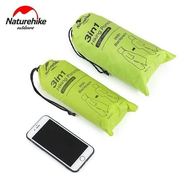 Jas hujan Naturehike NH17D002-M / NH17D003-M 210T/20D poncho jas hujan multifungsi