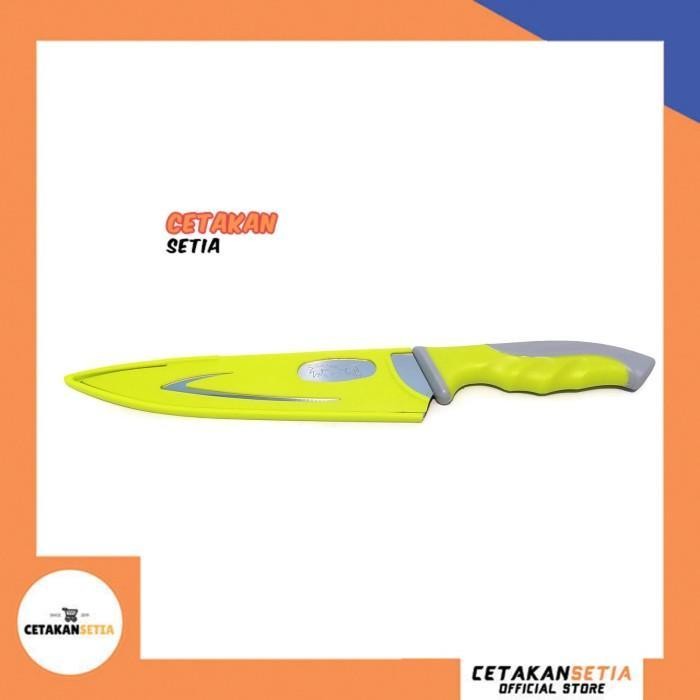 Pisau Gagang Warna Hijau+Sarung Pisau 33 Cm