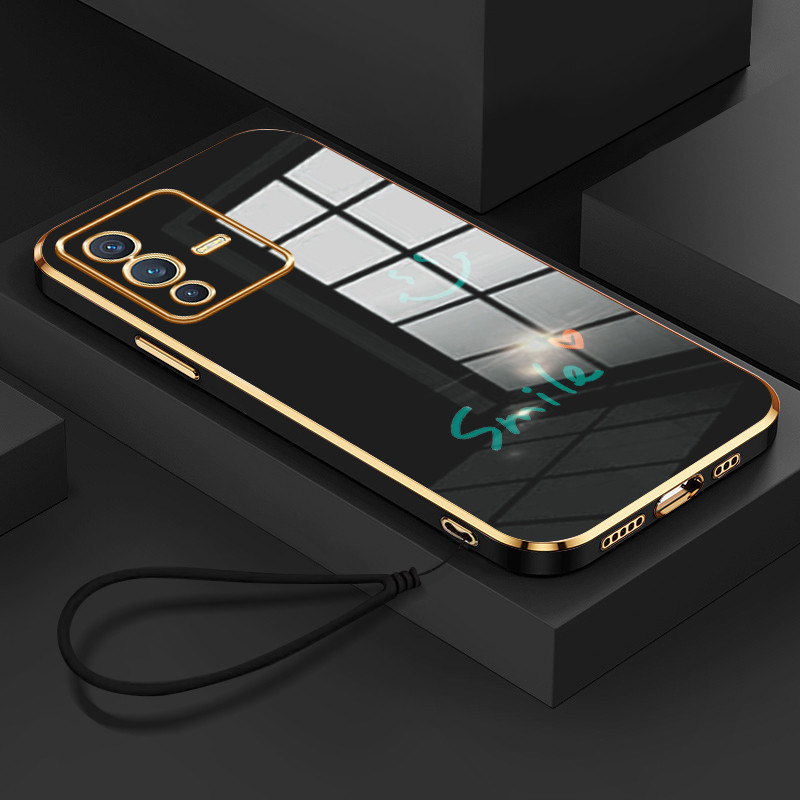 Casing Hp Untuk VIVO V23 5G V23i 5G V23E 5G V23E 4G Case senyum Kasing Perlindun Anti-Drop airbag Ke
