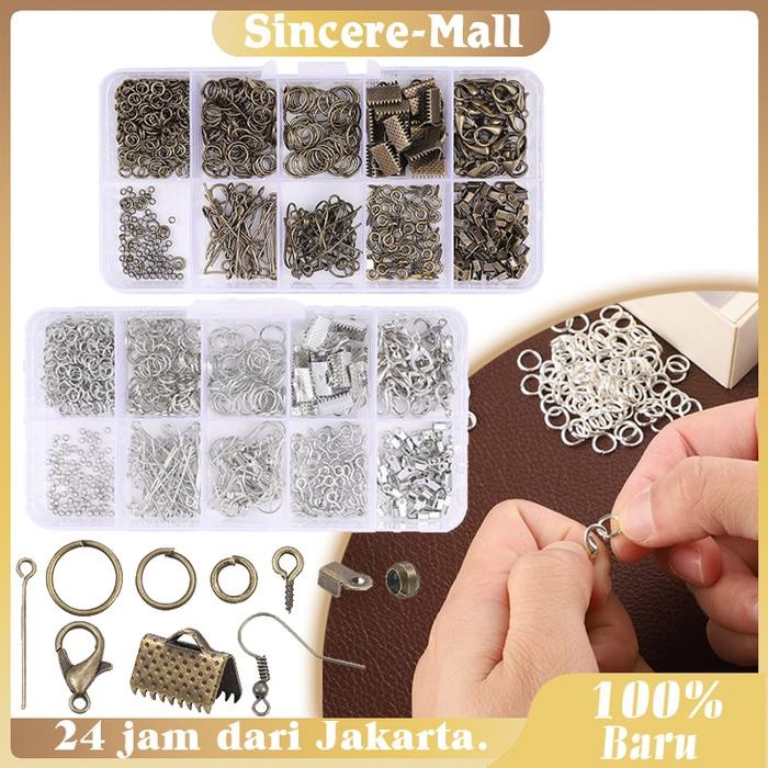 V02D 690 Pcs Perlengkapan Gelang Mutiara Kait Lobster Paket Diy Manik Manik