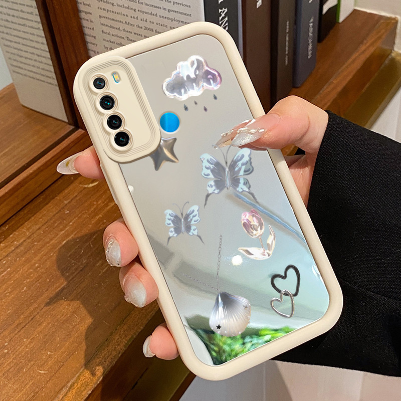 Casing Hp Xiaomi Redmi Note 8 Redmi Note 8T Redmi Note 8 Pro Case Casing Flash White Butterfly Patte