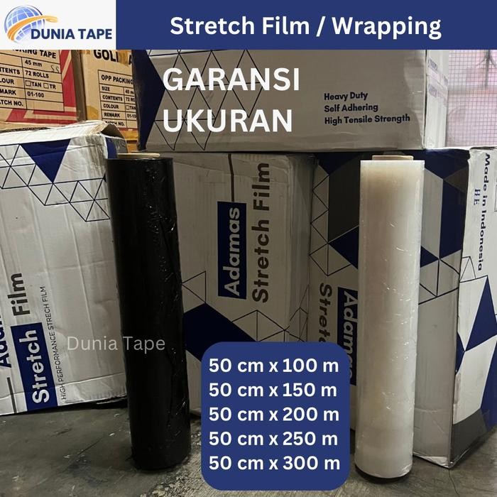 

ID (GOJEK GRAB) PLASTIK WRAPPING 50CM X 100 METER / PLASTIK STRETCH FILM