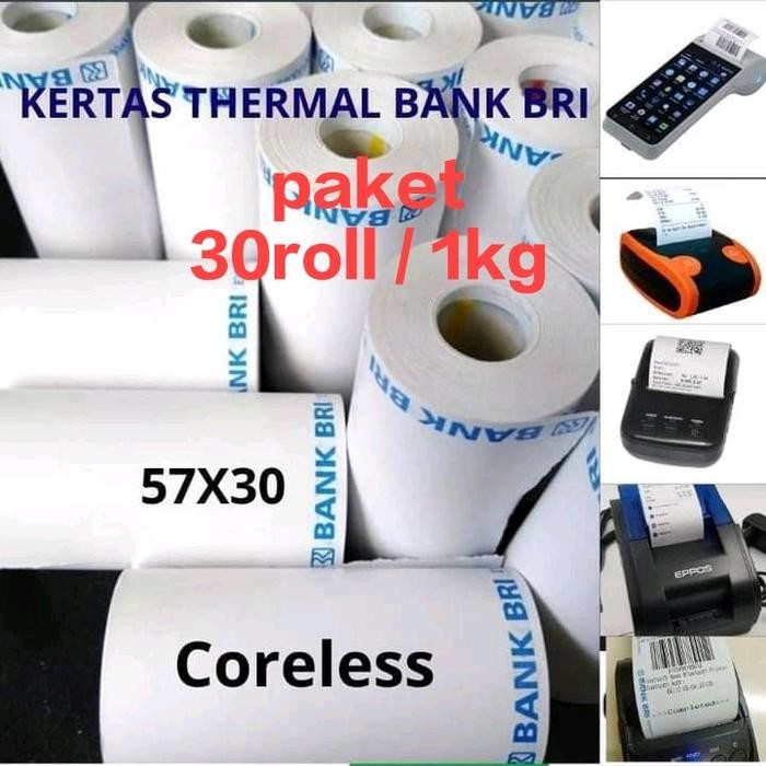 

ID 30 ROLL KERTAS THERMAL BRI 58/57X30MM 1KG